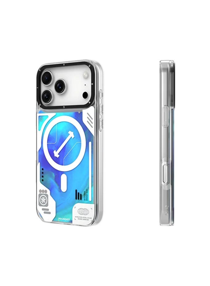 YOUNG KIT Youngkit LS Galaxy Fantasy Series Magnetic Attachment For iPhone 17 Pro Max - Cosmic Blue - Image 3